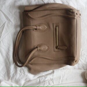 Celine Smooth Calfskin Mini Luggage Tote in Camel